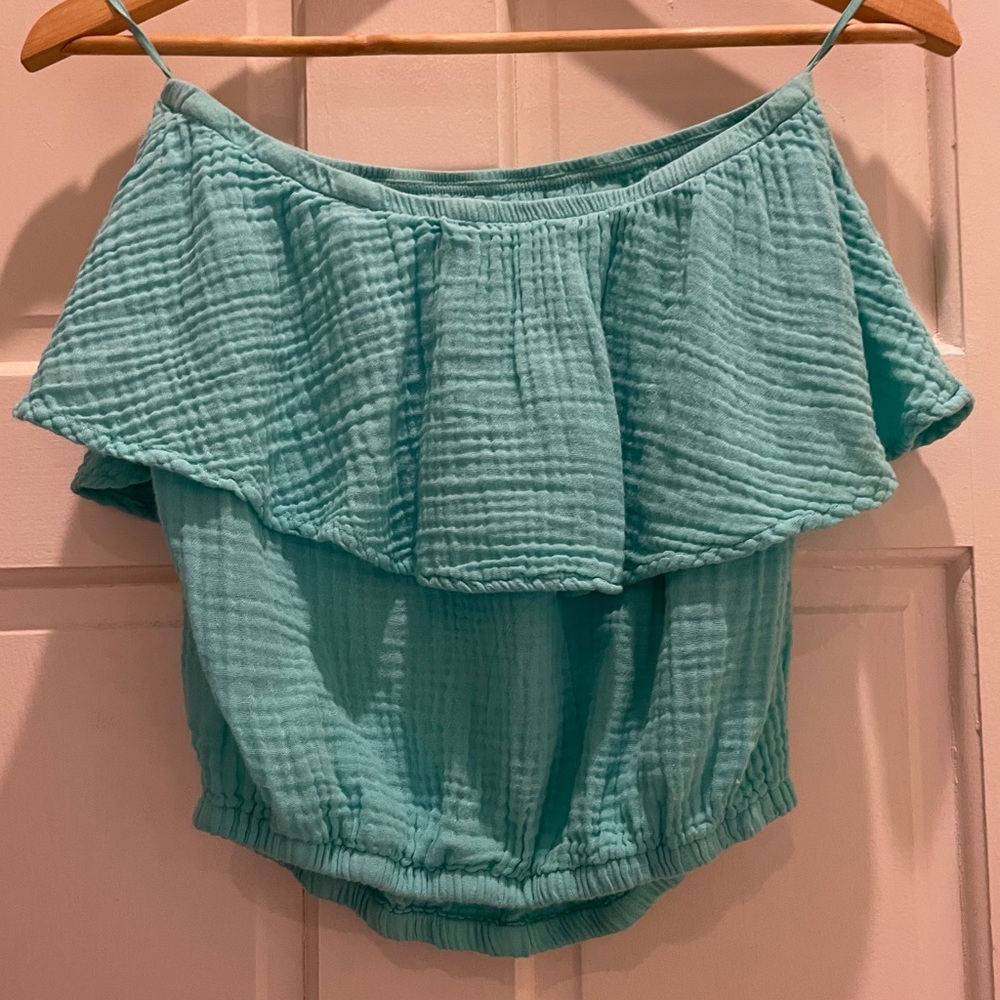 Michael Stars Blouson Top in Turquoise Size XS